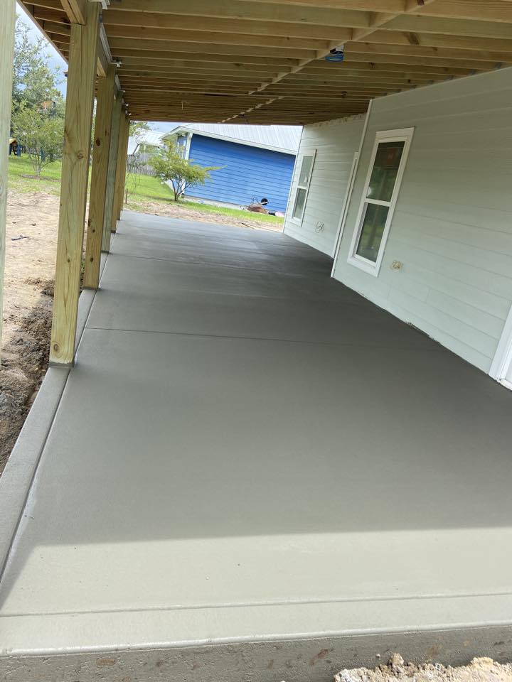 Fresh Concrete Slab for Outdoor Living Space